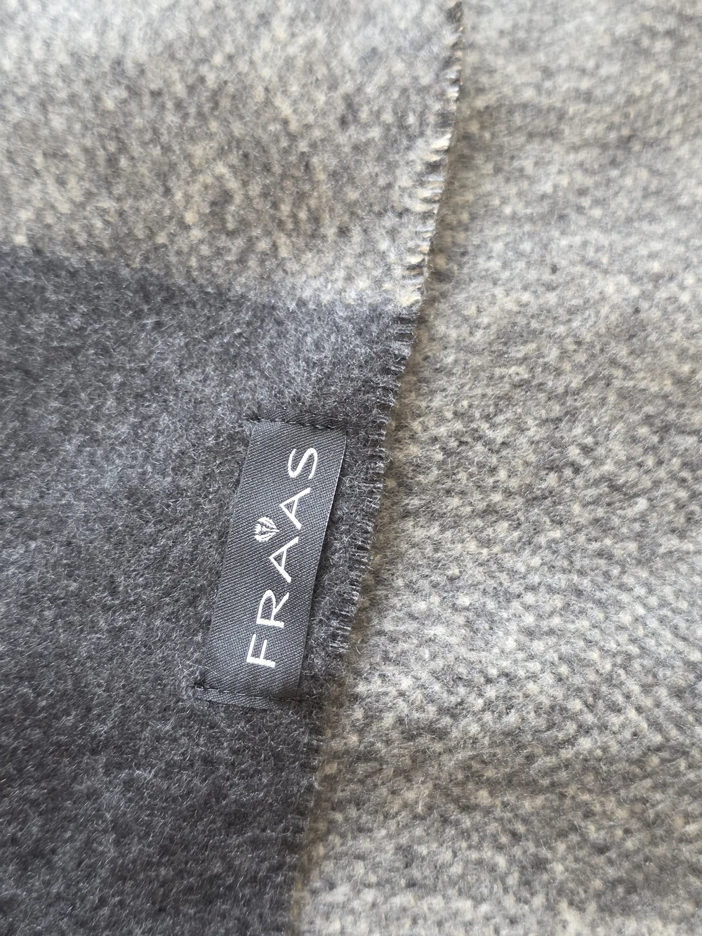 Fraas Men's Striped Wool-Blend Scarf in Black, Brown & Cream